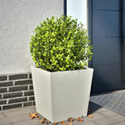 Plantenbakken voor je favoriete planten voor tuin en balkon - Staal/Wit / 50 x 50 x 50 cm / 1 - Bloempotten &