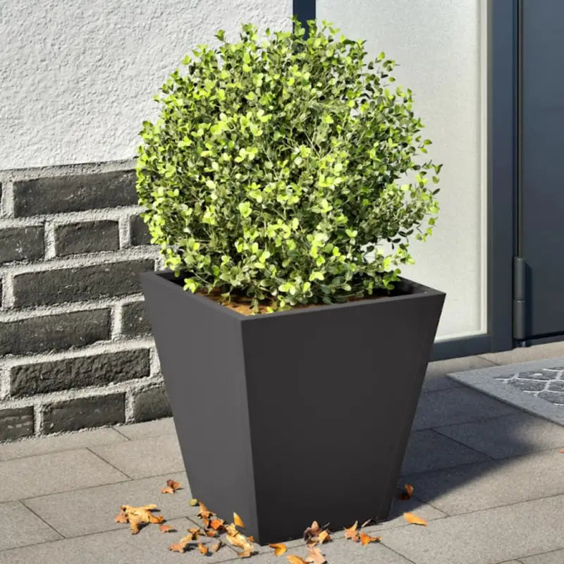 Plantenbakken voor je favoriete planten voor tuin en balkon - Staal/Zwart / 30 x 30 x 30 cm / 2 - Bloempotten &
