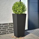 Plantenbakken voor je favoriete planten voor tuin en balkon - Staal/Zwart / 35 x 35 x 75 cm / 2 - Bloempotten &