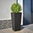 Plantenbakken voor je favoriete planten voor tuin en balkon - Staal/Zwart / 35 x 35 x 75 cm / 1 - Bloempotten &