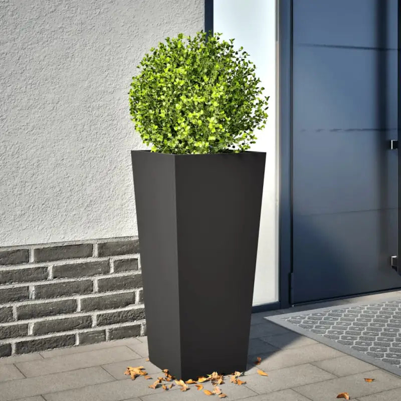 Plantenbakken voor je favoriete planten voor tuin en balkon - Staal/Zwart / 35 x 35 x 75 cm / 1 - Bloempotten &