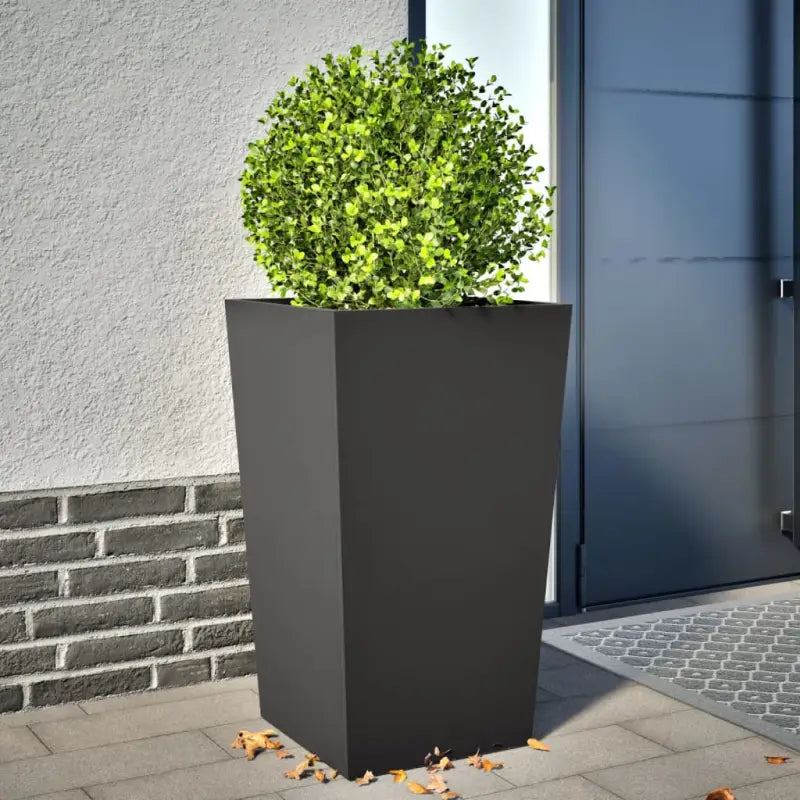 Plantenbakken voor je favoriete planten voor tuin en balkon - Staal/Zwart / 45 x 45 x 75 cm / 1 - Bloempotten &