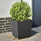 Plantenbakken voor je favoriete planten voor tuin en balkon - Staal/Zwart / 40 x 40 x 40 cm / 2 - Bloempotten &