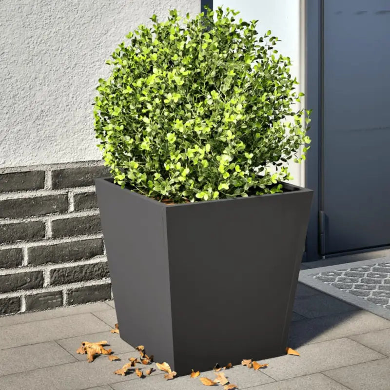 Plantenbakken voor je favoriete planten voor tuin en balkon - Staal/Zwart / 40 x 40 x 40 cm / 2 - Bloempotten &
