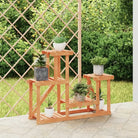 Plantenstandaard met wielen van massief vurenhout voor andere decoratieve spullen - Lichtbruin / 90 x 25 x 73.5 cm / 1