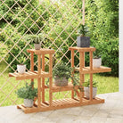Plantenstandaard met wielen van massief vurenhout voor andere decoratieve spullen - Lichtbruin / 110 x 25 x 73 cm / 1