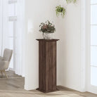 Plantenstandaard van bewerkt hout voor eenvoudig schoon en stabiel tentoonstellen - bruin eikenkleur / 33 x 33 x 100 cm