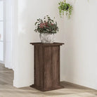 Plantenstandaard van bewerkt hout voor eenvoudig schoon en stabiel tentoonstellen - bruin eikenkleur / 33 x 33 x 60 cm