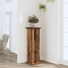 Plantenstandaard van bewerkt hout voor eenvoudig schoon en stabiel tentoonstellen - Oud hout / 33 x 33 x 100 cm / 1