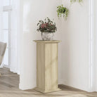 Plantenstandaard van bewerkt hout voor eenvoudig schoon en stabiel tentoonstellen - Sonoma eiken / 33 x 33 x 80 cm / 1
