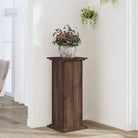 Plantenstandaard van bewerkt hout voor eenvoudig schoon en stabiel tentoonstellen - bruin eikenkleur / 33 x 33 x 80 cm