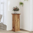 Plantenstandaard van bewerkt hout voor eenvoudig schoon en stabiel tentoonstellen - Oud hout / 33 x 33 x 80 cm / 1