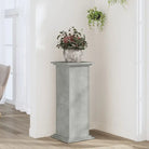 Plantenstandaard van bewerkt hout voor eenvoudig schoon en stabiel tentoonstellen - Betongrijs / 33 x 33 x 80 cm / 1
