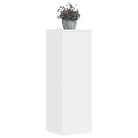 Plantenstandaarden van bewerkt hout voor planten en andere decoraties - Wit / 33 x 33 x 100 cm / 2 - Plantenstandaarden