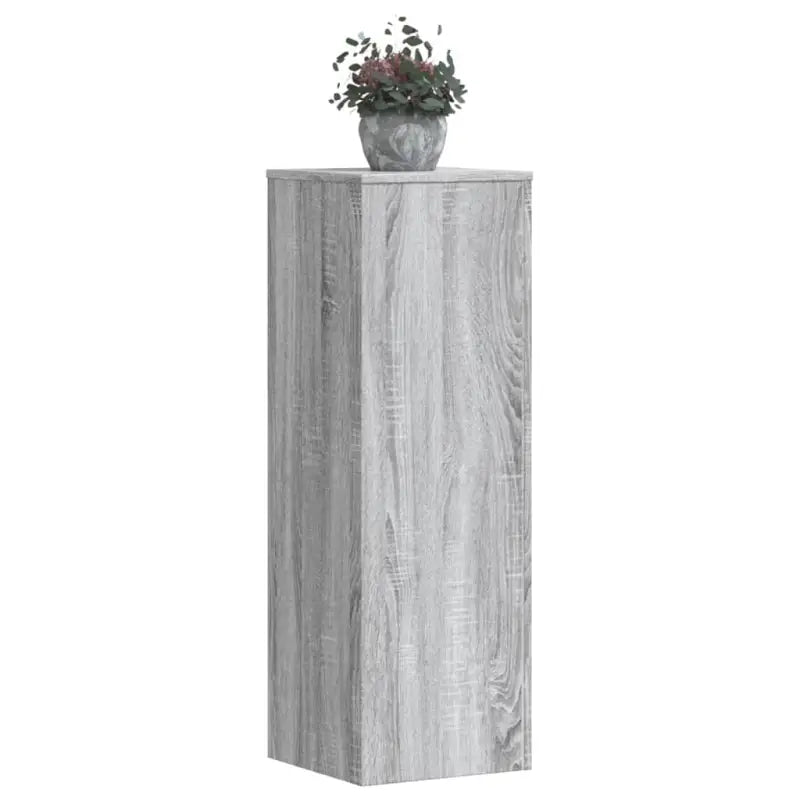 Plantenstandaarden van bewerkt hout voor planten en andere decoraties - Grijs sonoma / 33 x 33 x 100 cm / 2