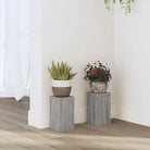 Plantenstandaarden van bewerkt hout voor planten en andere decoraties - Grijs sonoma / 10 x 10 x 18 cm / 2