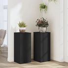 Plantenstandaarden van bewerkt hout voor planten en andere decoraties - Zwart / 30 x 30 x 70 cm / 2 - Plantenstandaarden