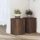 Plantenstandaarden van bewerkt hout voor planten en andere decoraties - bruin eikenkleur / 20 x 20 x 30 cm / 2
