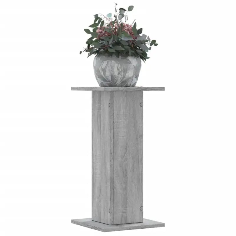 Plantenstandaarden van bewerkt hout voor stijlvolle plantpresentaties - Grijs sonoma / 30 x 30 x 60 cm / 1