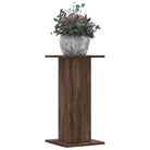 Plantenstandaarden van bewerkt hout voor stijlvolle plantpresentaties - bruin eikenkleur / 30 x 30 x 60 cm / 1