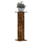 Plantenstandaarden van bewerkt hout voor stijlvolle plantpresentaties - Gerookt eiken / 30 x 30 x 95 cm / 1