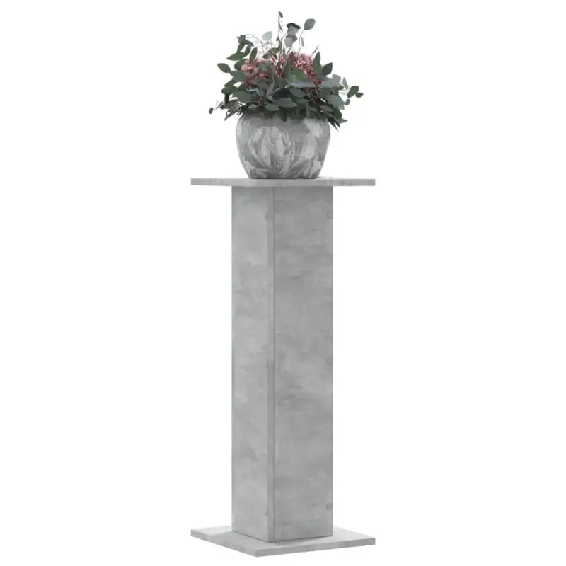 Plantenstandaarden van bewerkt hout voor stijlvolle plantpresentaties - Betongrijs / 30 x 30 x 80 cm / 1