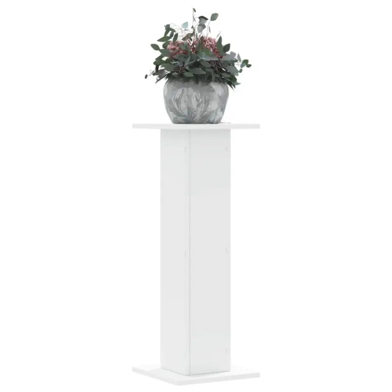 Plantenstandaarden van bewerkt hout voor stijlvolle plantpresentaties - Wit / 30 x 30 x 80 cm / 1 - Plantenstandaarden