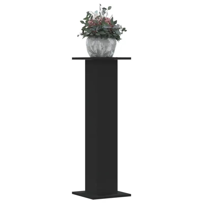 Plantenstandaarden van bewerkt hout voor stijlvolle plantpresentaties - Zwart / 30 x 30 x 95 cm / 1 - Plantenstandaarden