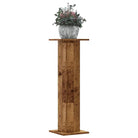 Plantenstandaarden van bewerkt hout voor stijlvolle plantpresentaties - Oud hout / 30 x 30 x 95 cm / 1