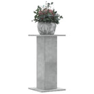 Plantenstandaarden van bewerkt hout voor stijlvolle plantpresentaties - Betongrijs / 30 x 30 x 60 cm / 1