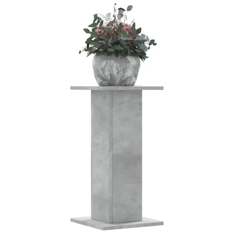 Plantenstandaarden van bewerkt hout voor stijlvolle plantpresentaties - Betongrijs / 30 x 30 x 60 cm / 1