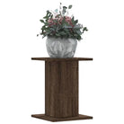 Plantenstandaarden van bewerkt hout voor stijlvolle plantpresentaties - bruin eikenkleur / 30 x 30 x 40 cm / 1