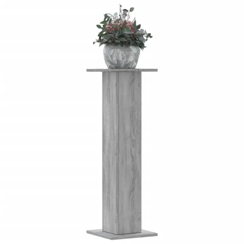 Plantenstandaarden van bewerkt hout voor stijlvolle plantpresentaties - Grijs sonoma / 30 x 30 x 95 cm / 1