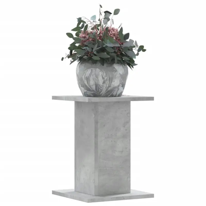 Plantenstandaarden van bewerkt hout voor stijlvolle plantpresentaties - Betongrijs / 30 x 30 x 40 cm / 1