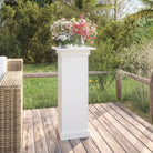 Plantenstandaarden van massief grenenhout voor decoratie en bloemenviering - Wit / 40 x 40 x 90 cm / 1