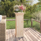 Plantenstandaarden van massief grenenhout voor decoratie en bloemenviering - Naturel / 40 x 40 x 90 cm / 1