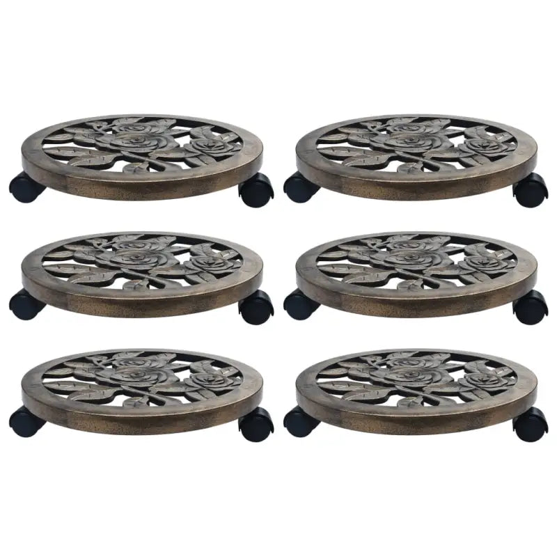 Plantenstandaarden voor gemakkelijk verplaatsen van je planten - Brons / 38 cm / 6 - Plantenstandaarden