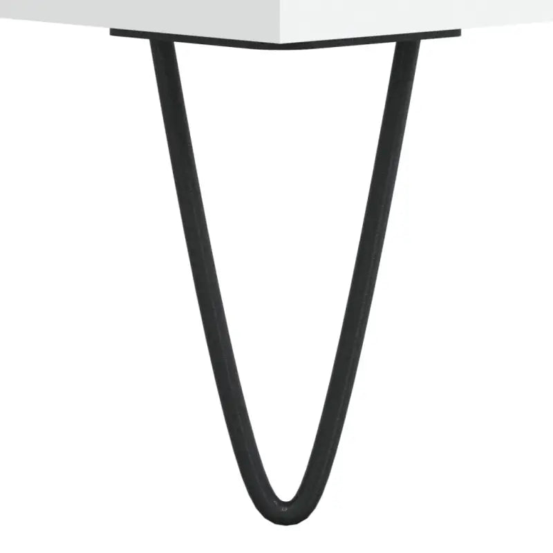 Platenkast met stevige blad en ijzeren poten van bewerkt hout - Cd- & dvd-kasten