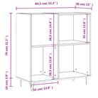 Platenkast met stevige blad en ijzeren poten van bewerkt hout - Cd- & dvd-kasten
