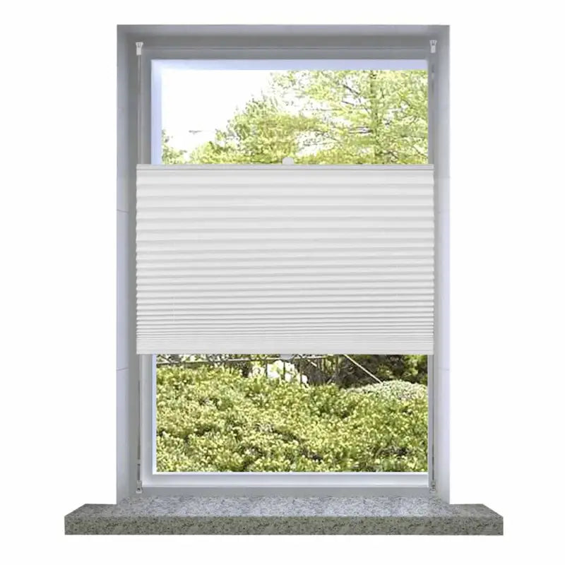 Plissé rolgordijn voor jonge kinderen met gemakkelijke zon- en zichtbescherming - Wit / 50 x 125 cm - Jaloezieën &