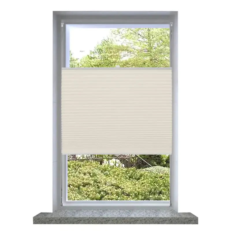 Plissé rolgordijn voor jonge kinderen met gemakkelijke zon- en zichtbescherming - Crème / 50 x 150 cm - Jaloezieën &