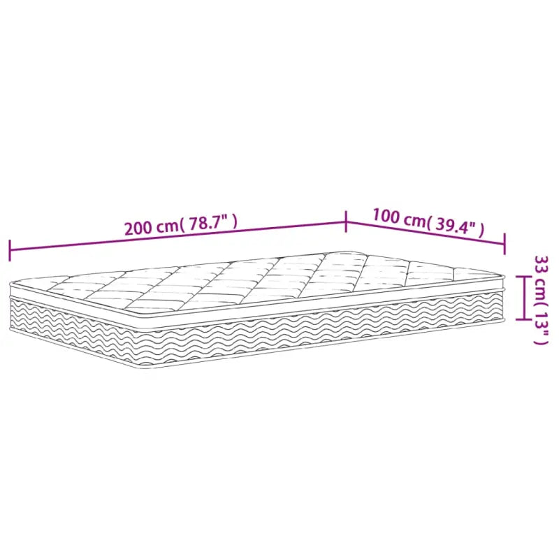 Pocketveringmatras voor een comfortabele en duurzame slaapervaring - 100 x 200 cm / 1 - Matrassen