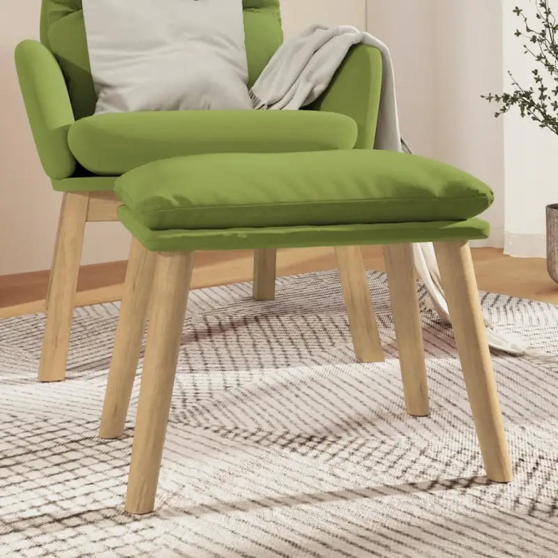 Poefs Comfortabele Fluweel Voetenbank voor een Moderne Interieur - Lichtgroen / 1 / Lichtbruin - Poefs
