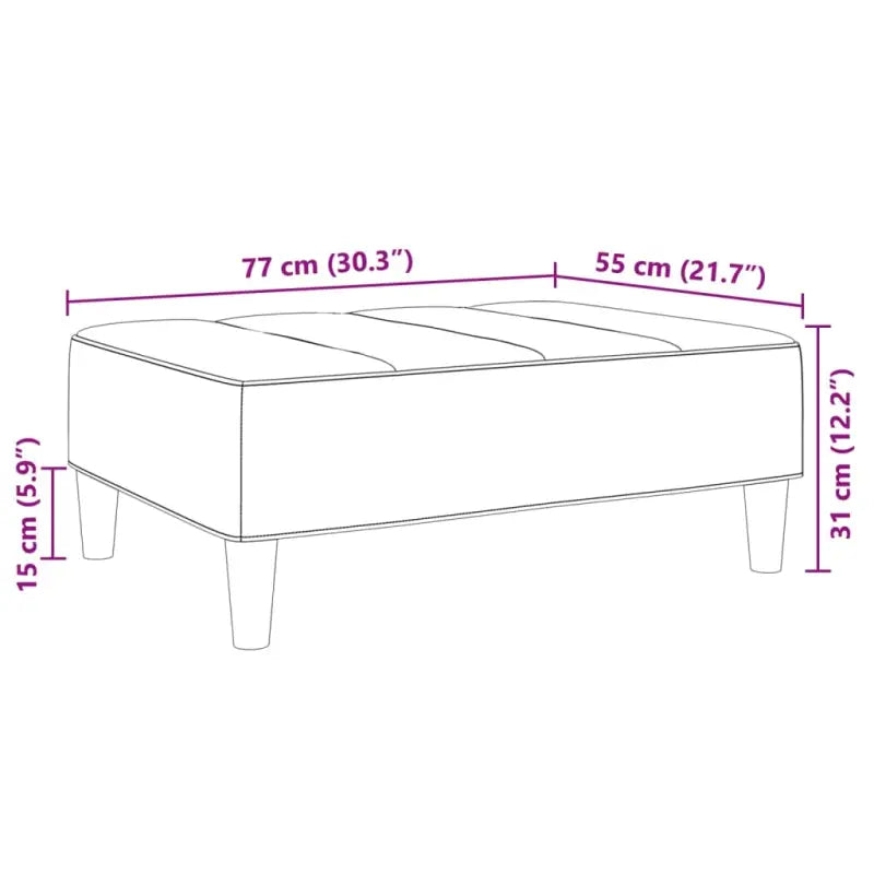 Poefs Comfortabele Fluwelen Voetenbank voor een Modern Interieur - Poefs