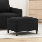 Poefs Comfortabele Fluwelen Voetenbank voor een Modern Interieur - Zwart / 60 x 50 x 41 cm / 1 - Poefs