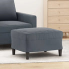 Poefs Comfortabele Fluwelen Voetenbank voor een Modern Interieur - Donkergrijs / 60 x 50 x 41 cm / 1 - Poefs