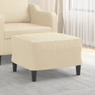 Poefs Comfortabele Stabiele Voetenbank voor een Modern Interieur - Crème / 60 x 50 x 41 cm / 1 - Poefs
