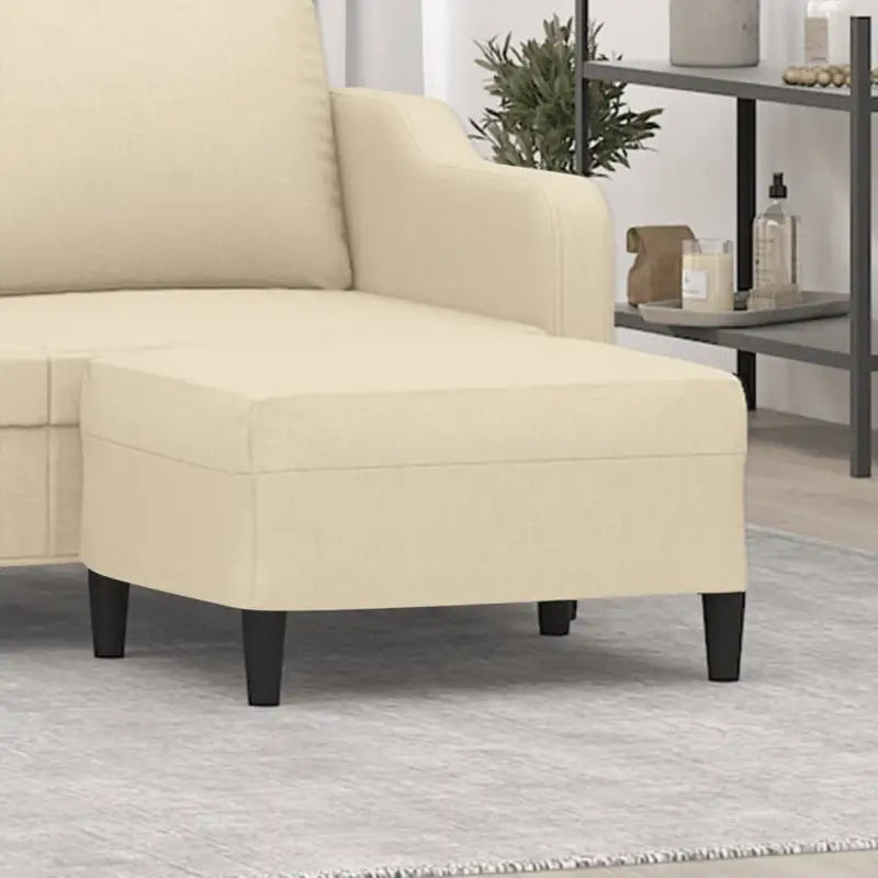 Poefs Comfortabele Stabiele Voetenbank voor een Modern Interieur - Crème / 70 x 55 x 41 cm / 1 - Poefs