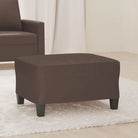 Poefs Comfortabele voetenbank met duurzaam kunstleer - Bruin / 70 x 55 x 41 cm / 1 - Poefs