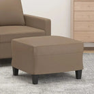 Poefs Comfortabele voetenbank met duurzaam kunstleer - Cappuccino / 60 x 50 x 41 cm / 1 - Poefs